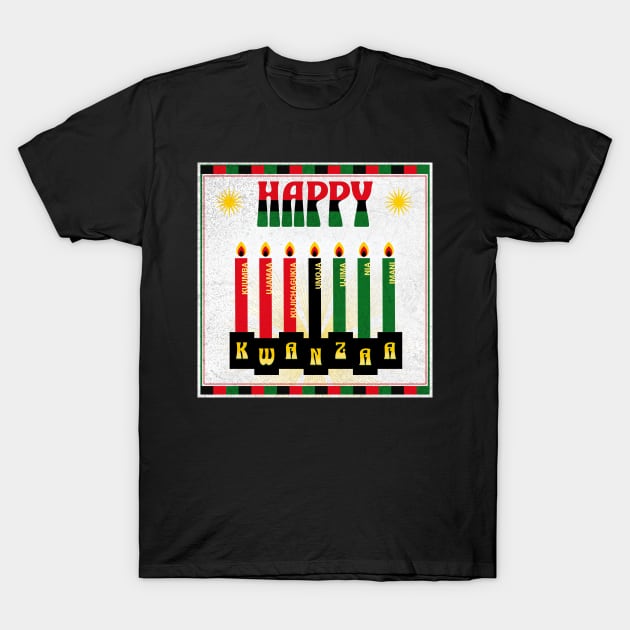 Happy Kwanzaa T-Shirt by Oldetimemercan